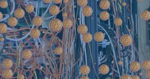 Digital currency innovation euro coins integrated with servers