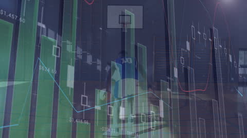 Basketball Player and Data Analytics in Gymnasium Setting