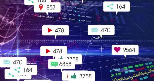 Interactive Digital Analytics Interface Highlighting Engagement Metrics