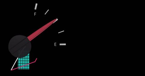 Digital Data Processing Overlay on Car Fuel Gauge - Download Free Stock Images Pikwizard.com