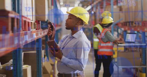 Efficient Warehouse Data Processing and Logistics Operations - Download Free Stock Images Pikwizard.com