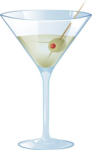 transparent cocktail glass with olive vector illustration - Download Free Stock Videos Pikwizard.com