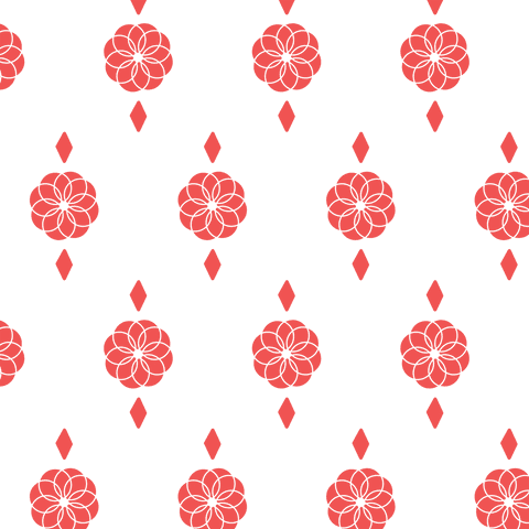 red rosettes and diamonds pattern on transparent background - Download Free Stock Videos Pikwizard.com