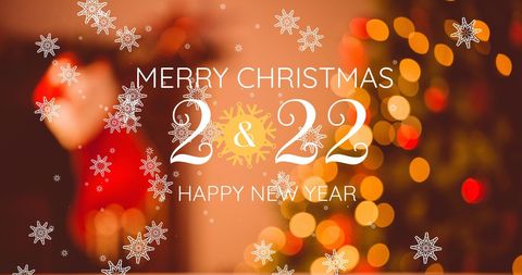 Christmas Greeting Card with Holiday Cheer and Warm Lights - Download Free Stock Images Pikwizard.com