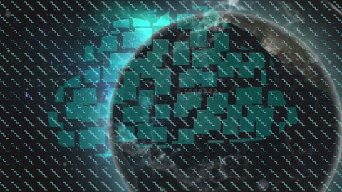 Digital Cloud Network and Earth Animation Visualization