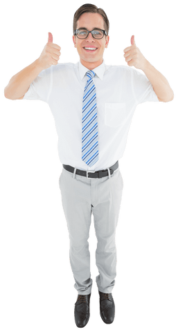 Transparent Background Checkered Businessman Giving Thumbs Up - Download Free Stock Videos Pikwizard.com