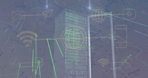 data processing and digital media layered on network server - Download Free Stock Images Pikwizard.com
