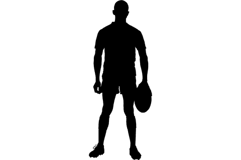 Silhouette of Male Rugby Player on Transparent Background Vector - Download Free Stock Videos Pikwizard.com