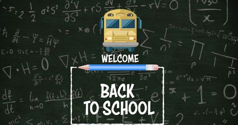 Welcome back to school chalkboard design