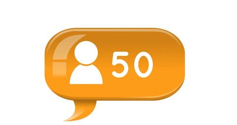 Social media growth concept with follower icon and count