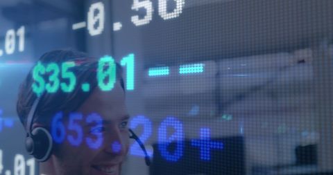 Business Analyst Monitoring Stock Market Ticker - Download Free Stock Images Pikwizard.com