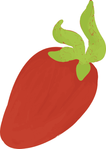 stylized strawberry illustration on transparent background - Download Free Stock Videos Pikwizard.com