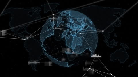 Digital Data Visualization on Globe with Networking Elements