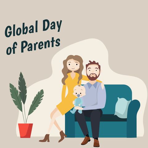 Happy Family Celebrating Global Day of Parents with Baby - Download Free Stock Templates Pikwizard.com