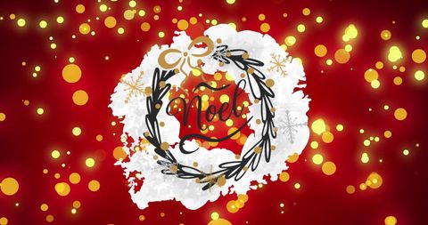 Noel text on festive christmas with red abstract background