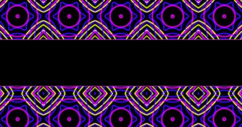 Vibrant Neon Geometric Pattern on Dark Background
