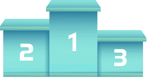 transparent teal gradient winners podium flat design - Download Free Stock Videos Pikwizard.com