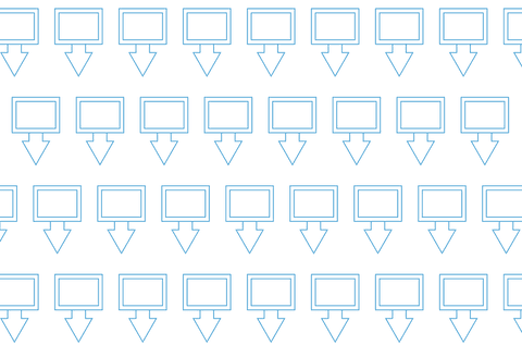 patterned rows of blue squares with downward arrows on transparent background - Download Free Stock Videos Pikwizard.com
