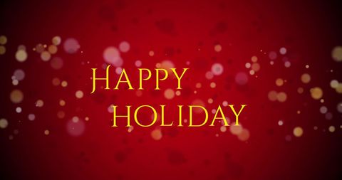 Festive Christmas Greeting with Bokeh Lights on Red - Download Free Stock Images Pikwizard.com