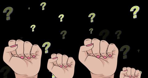 Questioning Fists Raised in Empowerment - Download Free Stock Images Pikwizard.com