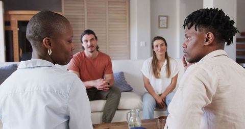 Friends Offering Emotional Support in Serious Conversation