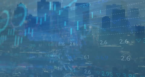 Dynamic Stock Market Data Overlays on Cityscape