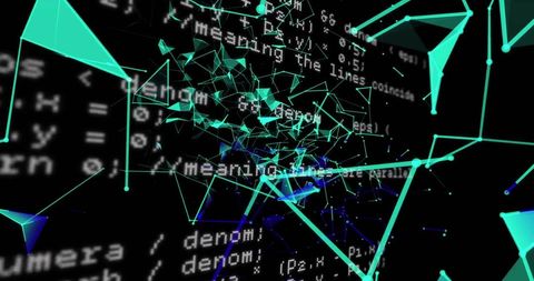 Abstract Data Processing with Geometric Network Shapes - Download Free Stock Images Pikwizard.com