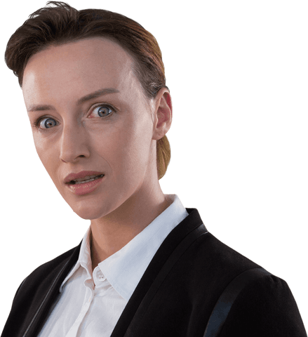 Surprised Businesswoman Professional Expression Transparent Background