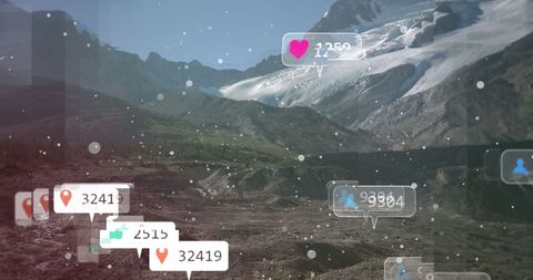 Increasing Social Media Engagement Over Scenic Mountain Landscape