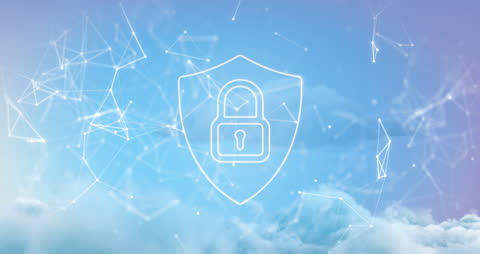 Digital Security Lock Shield Over Cloud with Network Links