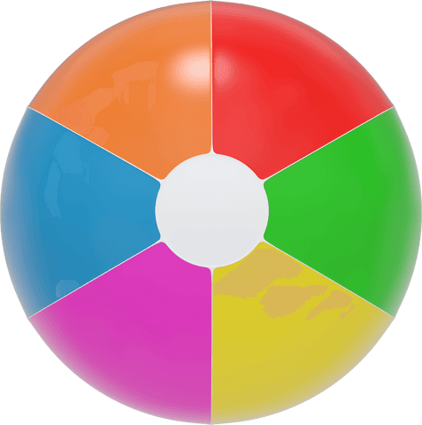 Transparent Colored Beach Ball with Copy Space on Clear Background - Download Free Stock Videos Pikwizard.com