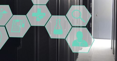 Digital Medical Network Visualization in Data Center - Download Free Stock Images Pikwizard.com