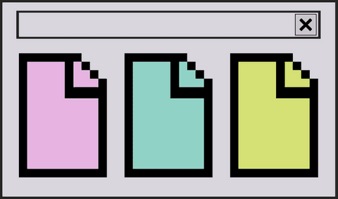 Transparent Pixel Art UI with Pastel Page Icons and Input Field - Download Free Stock Videos Pikwizard.com