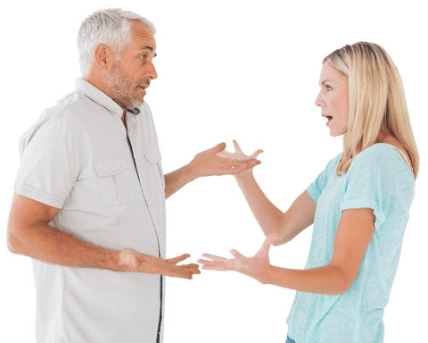 frustrated couple in mid argument on transparent background - Download Free Stock Videos Pikwizard.com