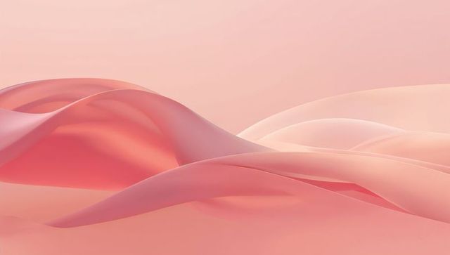 Soft pink fluid waves showing layered translucent ribbons for modern minimal backgrounds