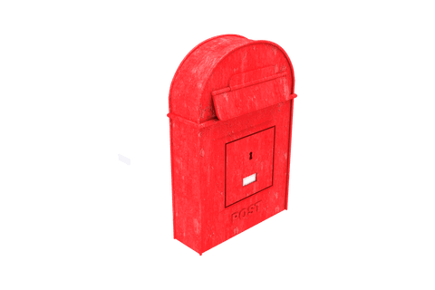 vintage red transparent mailbox isolated on white background - Download Free Stock Videos Pikwizard.com