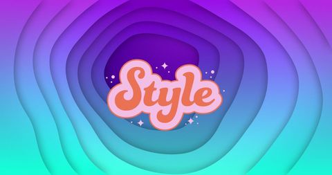 Retro Style Text on Vibrant Blue Purple Gradient Background - Download Free Stock Images Pikwizard.com