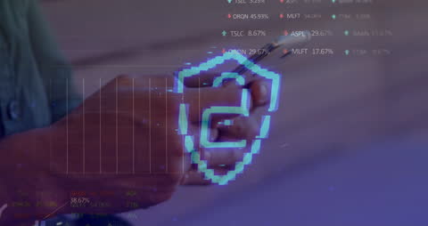 Cybersecurity Shield Protecting Digital Information