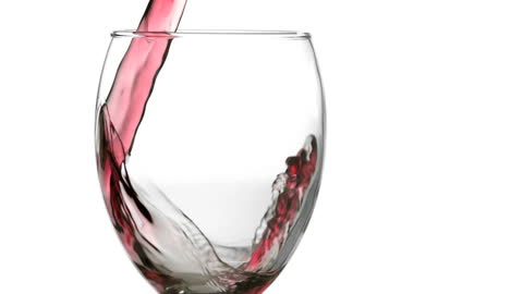 Red Wine Pouring With Vivid Splash Motion