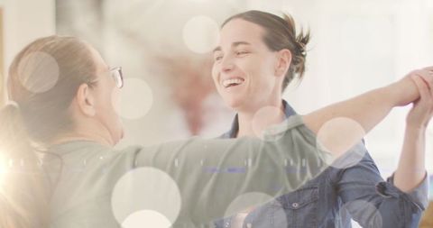 Joyful Couple Dancing Together Celebrating Pride