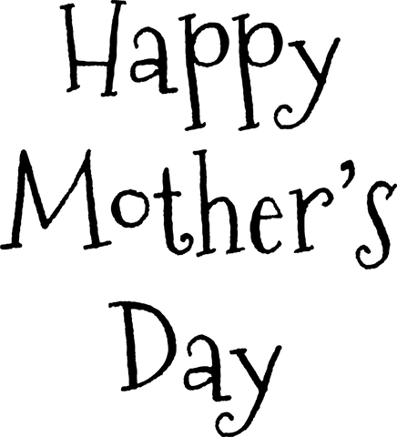 Happy mother's day text on transparent background vector