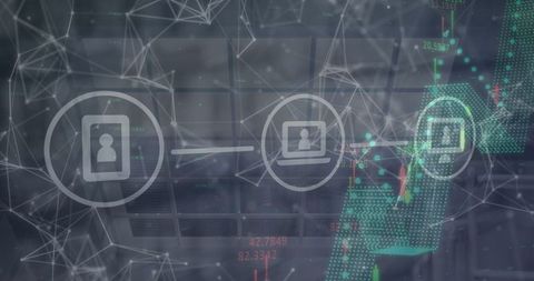 Digital networking and business technology concept