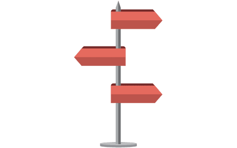 illustration of red guideposts with transparent background for direction concept - Download Free Stock Videos Pikwizard.com