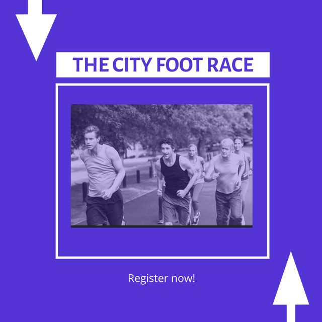 Group of Diverse People Running in City Foot Race Event - Download Free Stock Templates Pikwizard.com