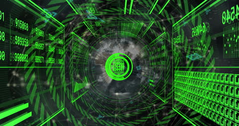 Futuristic Data Security Encryption Visualization