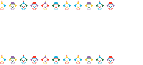 transparent background with colorful cartoon clown border - Download Free Stock Videos Pikwizard.com