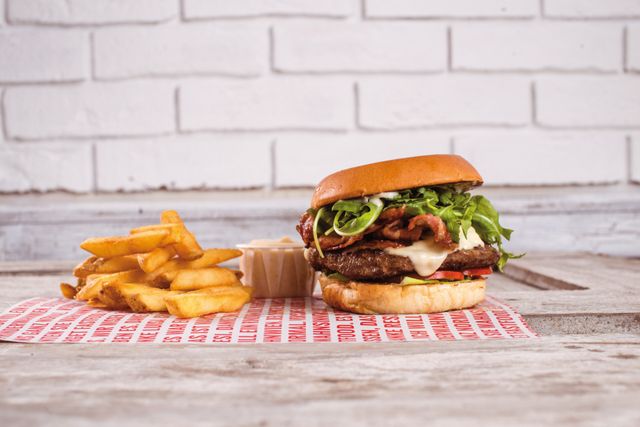 Burger and fries - Download Free Stock Photos Pikwizard.com