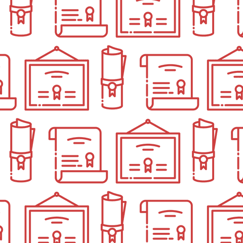 Red Diploma Illustrations on Transparent Pattern Background - Download Free Stock Videos Pikwizard.com