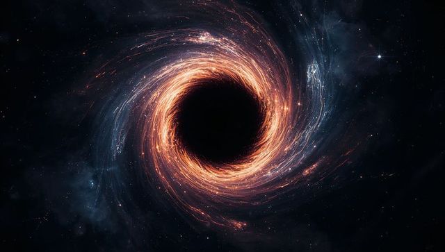 Swirling accretion disk around supermassive black hole