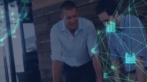 Colleagues Analyzing Finance Network with Holographic Projections